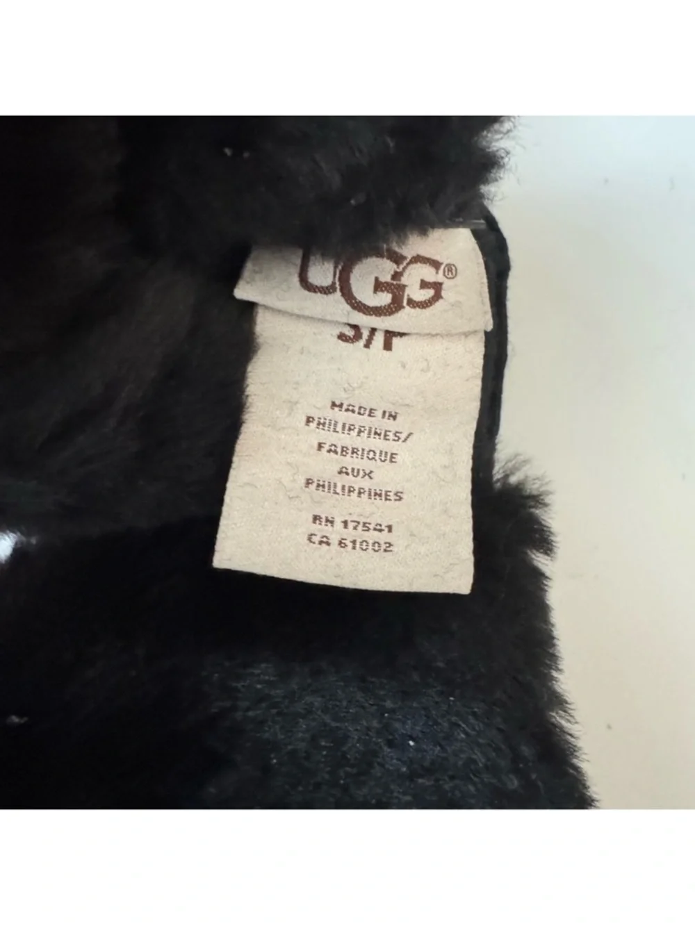 UGG Black Shearling Lined Accessory NWT